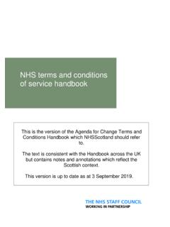 NHS terms and conditions of service handbook