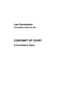 CONTEMPT OF COURT - Law Commission