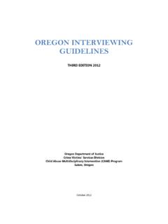 OREGON INTERVIEWING GUIDELINES - Attorney General