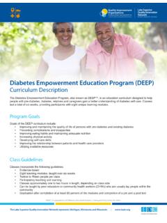 Diabetes Empowerment Education Program (DEEP) …