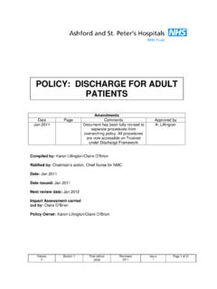 POLICY: DISCHARGE FOR ADULT PATIENTS - iHost