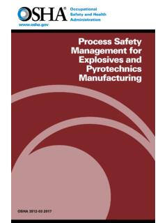 Process Safety Management for Explosives and Pyrotechnics ...