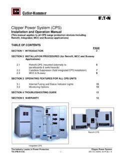 Clipper Power System (CPS) - Eaton