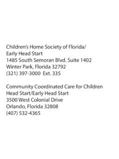 Children’s Home Society of Florida/ Early Head Start 1485 ...