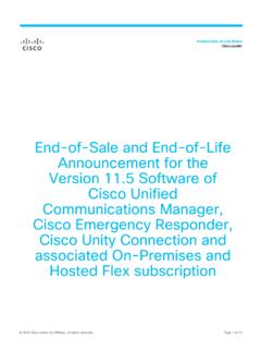 End-of-Sale and End-of-Life Announcement for the ... - Cisco