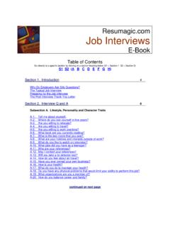 Resumagic.com Job Interviews - Resume and Cover Letter ...