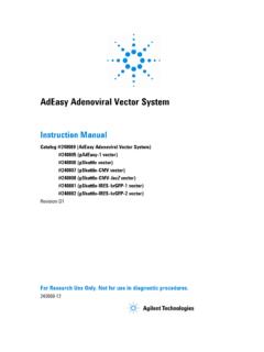 AdEasy Adenoviral Vector System - Agilent