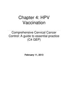 Chapter 4: HPV Vaccination - World Health Organization