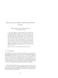 Macroeconomic Default Modeling and Stress Testing - IJCB