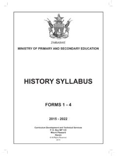 HISTORY SYLLABUS - Free ZIMSEC &amp; Cambridge Revision …