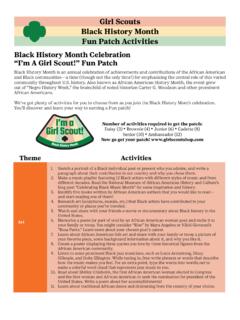 Girl Scouts Black History Month Fun Patch Activities