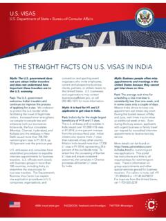 THE STRAIGHT FACTS ON U.S. VISAS IN INDIA - State