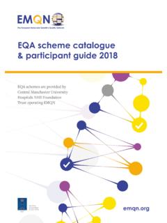 EQA scheme catalogue &amp; participant guide 2018 - EMQN