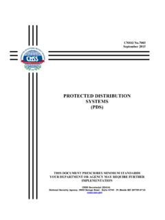 PROTECTED DISTRIBUTION SYSTEMS (PDS)
