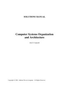 Computer Systems Organization and Architecture