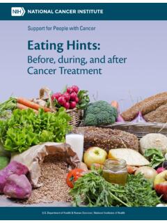 Support for People with Cancer Eating Hints