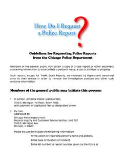 How Do I Request a Police Report