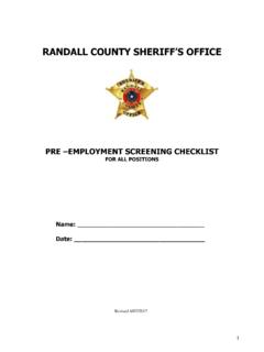 RANDALL COUNTY SHERIFF’S OFFICE
