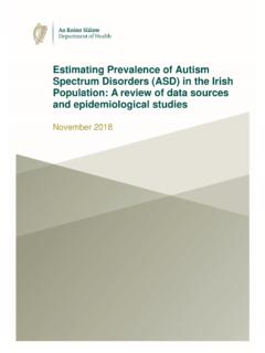 Estimating Prevalence of Autism Spectrum Disorders (ASD ...
