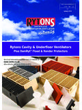 Rytons Cavity and Underfloor Ventilators