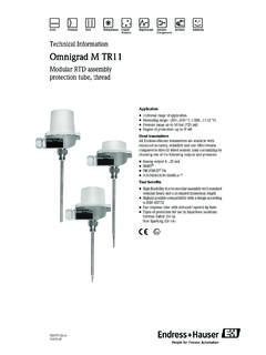 Technical Information Omnigrad M TR11 - Endress