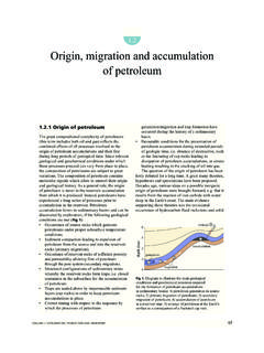 1.2 Origin, migration and accumulation of …