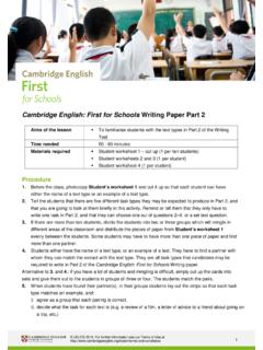 Cambridge English: First for Schools Writing Paper Part 2