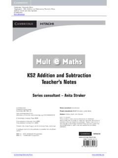 KS2 Addition and Subtraction Teacher’s Notes - Assets