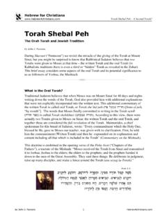 Torah Shebal Peh - hebrew4christians.com
