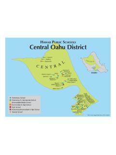 AWAII UBLIC CHOOLS Central Oahu District - Hawaii DOE