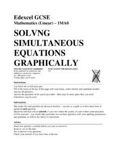 Mathematics (Linear) 1MA0 SOLVNG …