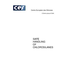 SAFE HANDLING OF CHLOROSILANES - silicones.eu