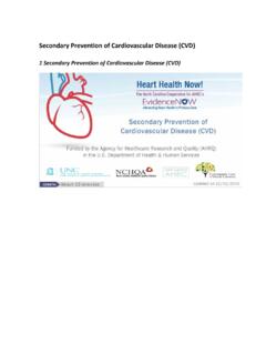 Secondary Prevention of Cardiovascular Disease (CVD)