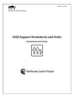 Child Support Worksheets and Order - WashingtonLawHelp.org
