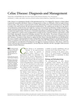 Celiac Disease: Diagnosis and Management
