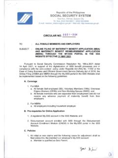 Republic of the Philippines Social Security System