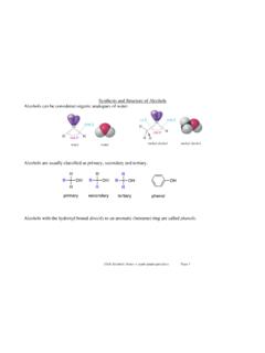 Synthesis and Structure of Alcohols - Rutgers University