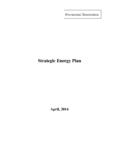 Strategic Energy Plan - Minister of Economy, Trade …
