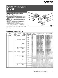Cylindrical Proximity Sensor E2A - Omron
