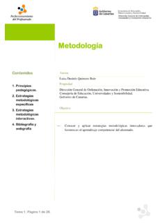 Metodolog&#237;a - Gobierno de Canarias
