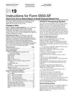 Instructions for Form 5500-SF - DOL