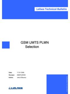 GSM UMTS PLMN selection ver 10 - Leliwa