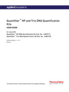 Quantifiler HP and Trio DNA Quantification Kits …