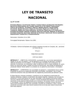 LEY DE TRANSITO NACIONAL - Buenos Aires