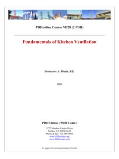 Fundamentals of Kitchen Ventilation - PDHonline.com