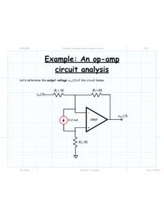 Example An op amp circuit analysis lecture - ITTC
