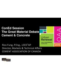 ConEd Session The Great Material Debate Cement &amp; Concrete