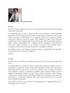 Ernesto Somma CV ITA - Osservatorio Banche Imprese