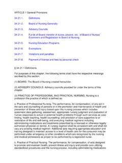 ARTICLE 1 General Provisions - Alabama Board of Nursing