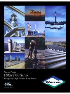 Warren Pumps FSXA 2 Series